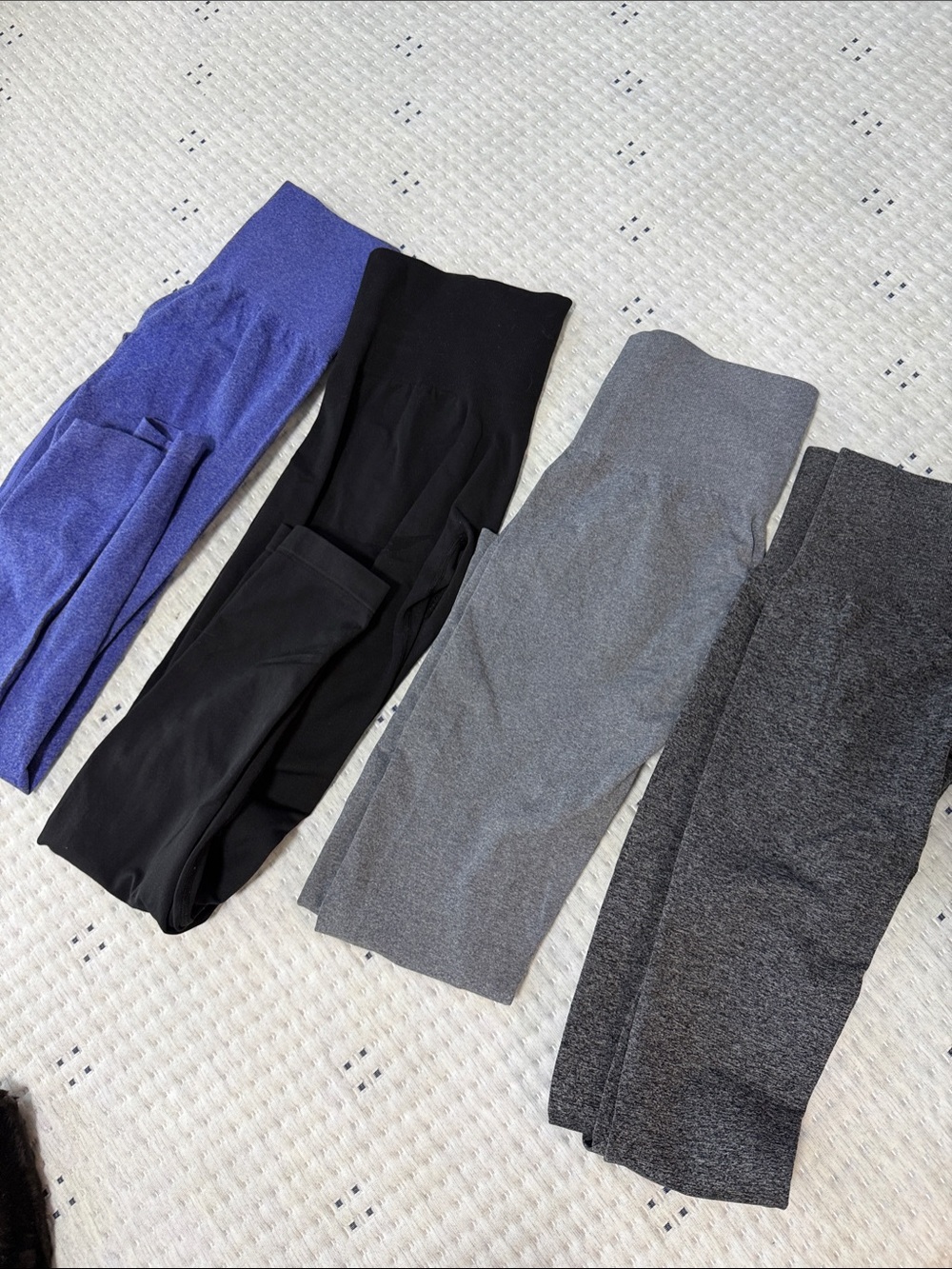 CRZ YOGA High-Waist Leggings Bundle (4)— Purple, Black, Light Gray, Dark Gray